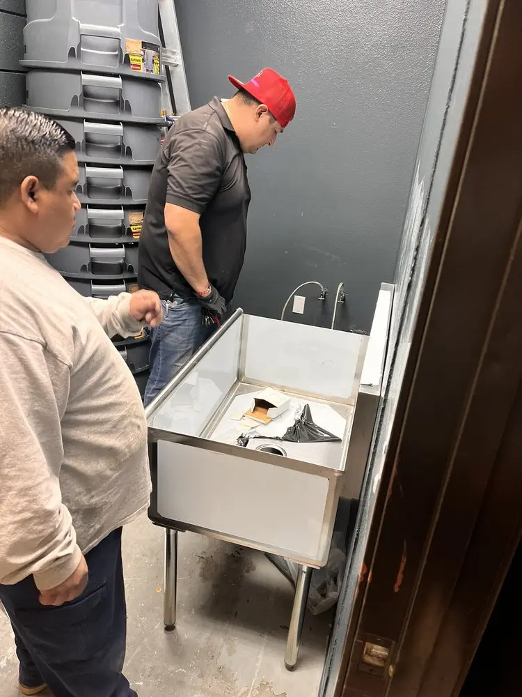 Commercial plumbing and sink installation in Gandy